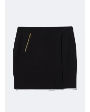Girls Black Asymmetric School Skirt (8-16yrs)