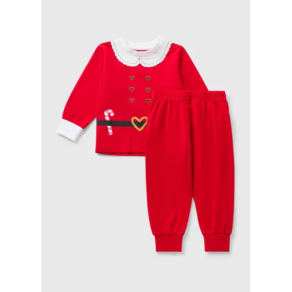 Girls Mrs Claus Christmas Pyjamas (1-7yrs)