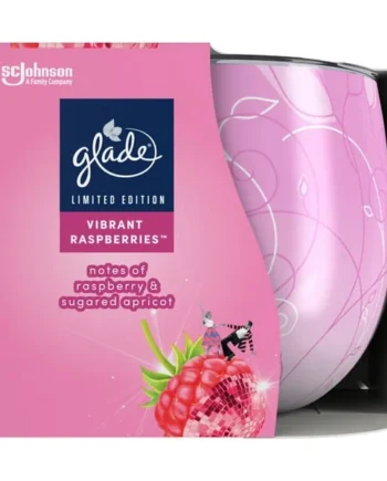 Glade Scented Candle Sleeved Vibrant Raspberries 120g