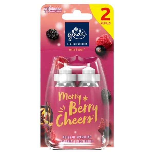 Glade Sense & Spray Air Freshener Twin Refill 2x18ml - Merry Berry Cheers