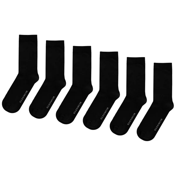 Glenmuir Women's 2 x 3 Pack Bamboo Socks in Black, Size 4-8