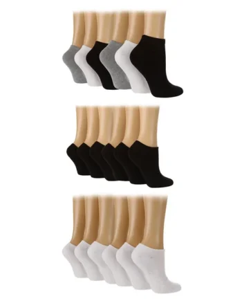 Glenmuir Women's Bamboo Cushioned Trainer Socks, 2 x 3 Pack