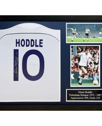 Glenn Hoddle Signed Framed Tottenham 1986 Football Shirt