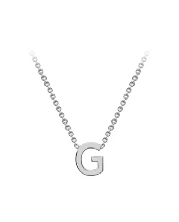 Golden Moments Sterling Silver 'G' Initial Necklace