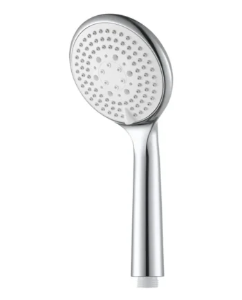 GoodHome Cavally White Chrome effect 3-spray pattern Shower head