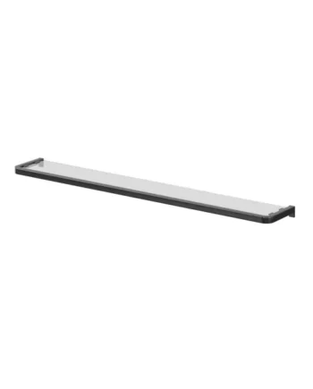 GoodHome Elland Matt Black Wall-mounted Bathroom Shelf (D)12cm (H)2cm (L)60cm