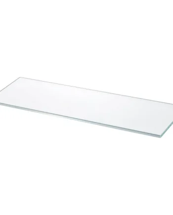 GoodHome Imandra Clear Glass Wall-mounted Bathroom Shelf (D)11cm (H)0.5cm (L)27.5cm