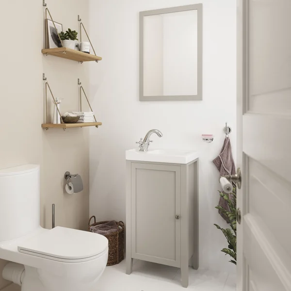 GoodHome Perma Grey Rectangular Wall-mounted Bathroom Mirror (H)70cm (W)50cm