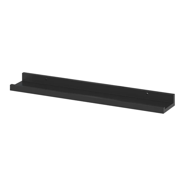 GoodHome Rigga Matt black Rectangular Photo shelf (L)60cm x (D)10cm