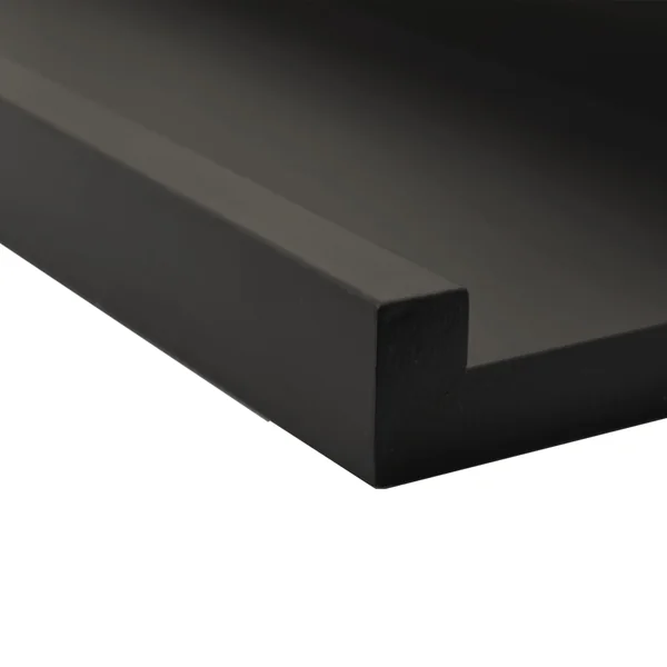 GoodHome Rigga Matt black Rectangular Photo shelf (L)60cm x (D)10cm