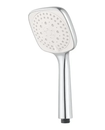 GoodHome Teesta White Chrome effect 3-spray pattern Shower head