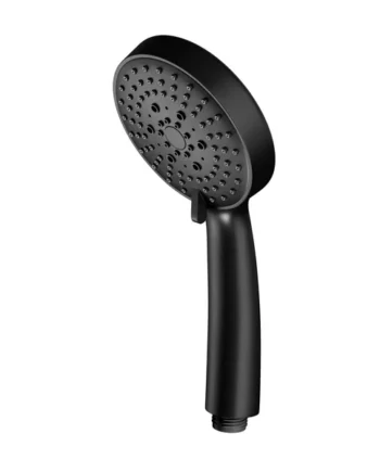 GoodHome Tummel Black 3-spray pattern Shower head, 243mm