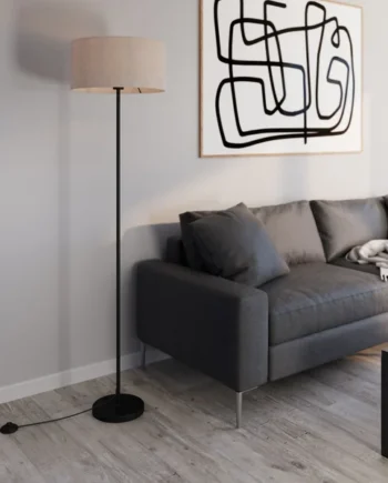 GoodHome Willet Matt Black Floor lamp base