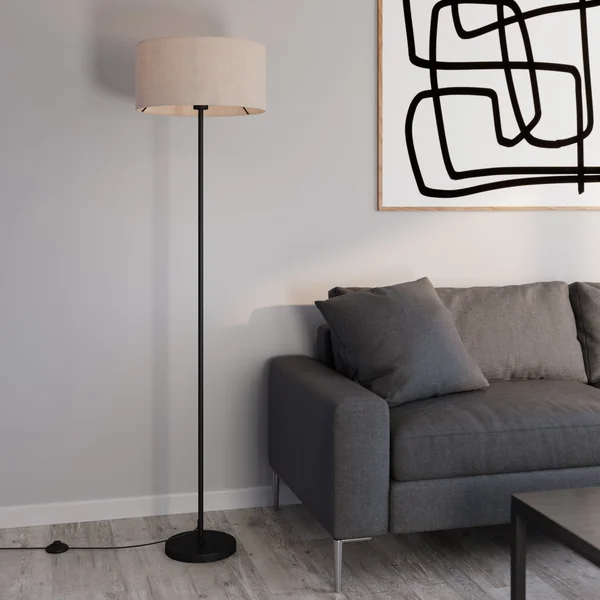 GoodHome Willet Matt Black Floor lamp base