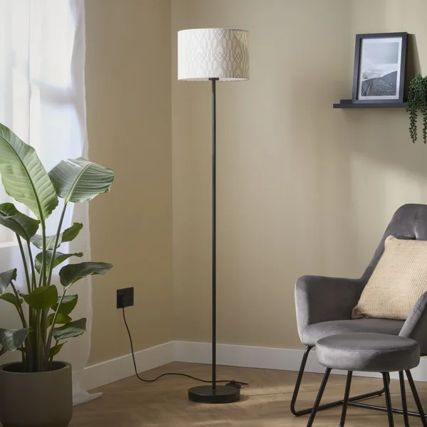 GoodHome Willet Matt Black Floor lamp base