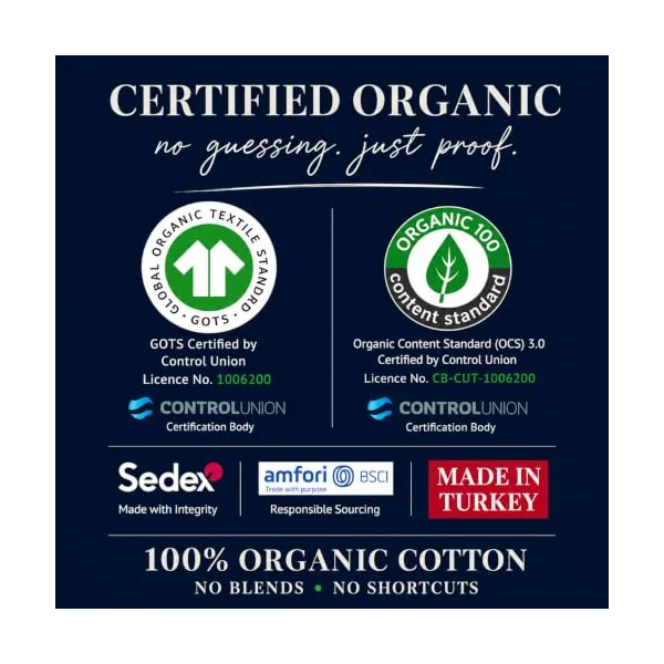 GOTS Organic 2 x Cot Sheets 120x60 Fitted - Cozy & Luxurious – 190GSM Organic Cotton - Baby Cot Sheet - 100% Organic Combed Cotton Baby Bedding - Cot Bed Sheets 60 x 120