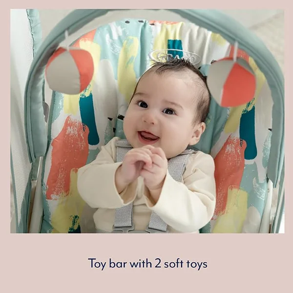 Graco Baby Delight Swing with 2 swing speeds, compact fold and lightweight at only 4.67kg, for rest for Play, Suitable from birth to approx. 6 months (0-9kg), Parade fashion