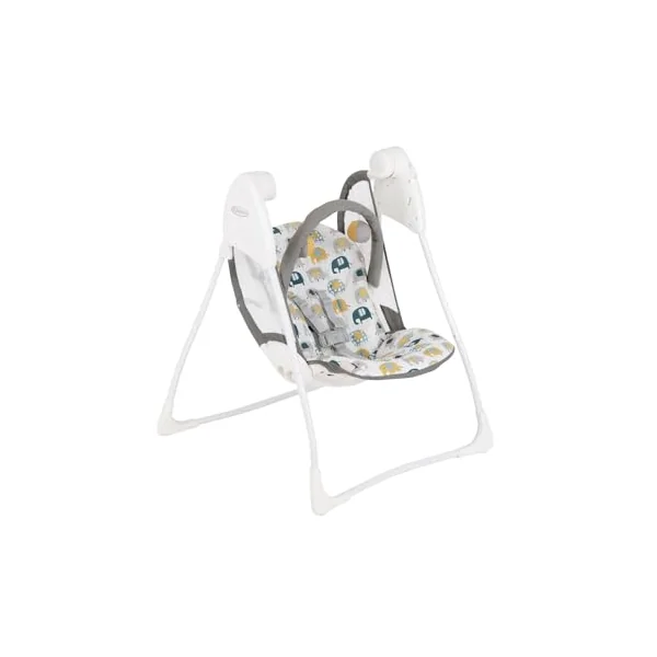 Graco Baby Delight Swing with 2 swing speeds, compact fold and lightweight at only 4.67kg, for rest for Play, Suitable from birth to approx. 6 months (0-9kg), Parade fashion