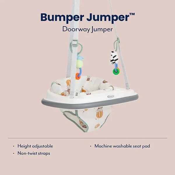 Graco Bumper Jumper Doorway Jumper. Bounce, Play and Entertain Your Baby. Suitable from 6 Months to 12 Months (max. 12kg), Up & Away Fashion
