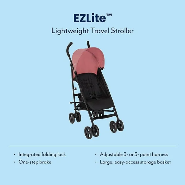 Graco EZLite, ultimate easy-to-use lightweight stroller at only 6.6kg for on-the-go families. Suitable from birth to approx. 3 years (0-15kg), Dusty Rose fashion