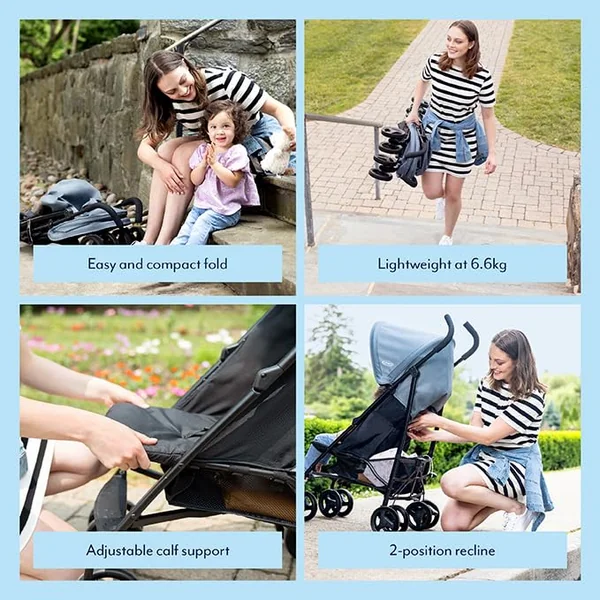 Graco EZLite, ultimate easy-to-use lightweight stroller at only 6.6kg for on-the-go families. Suitable from birth to approx. 3 years (0-15kg), Dusty Rose fashion