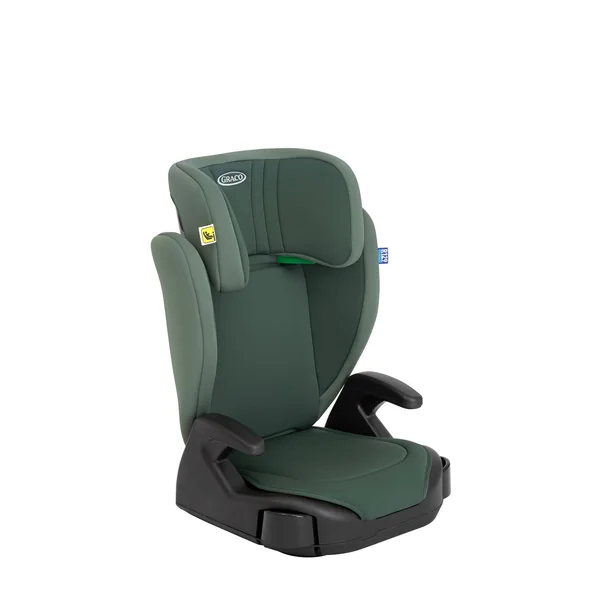 Graco Junior Maxi i-Size R129 Highback Booster car seat with cupholders, Suitable from 100-150cm (Approx. 3.5 to 12 Years), Hunter Fashion
