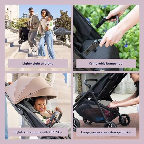 Graco Myavo Compact Stroller/Pushchair with Raincover - Suitable from Birth to Approx. 4 Years (0-22kg). Lightweight at only 5.8kg with a one-Second, one-Hand fold, Mint Fashion