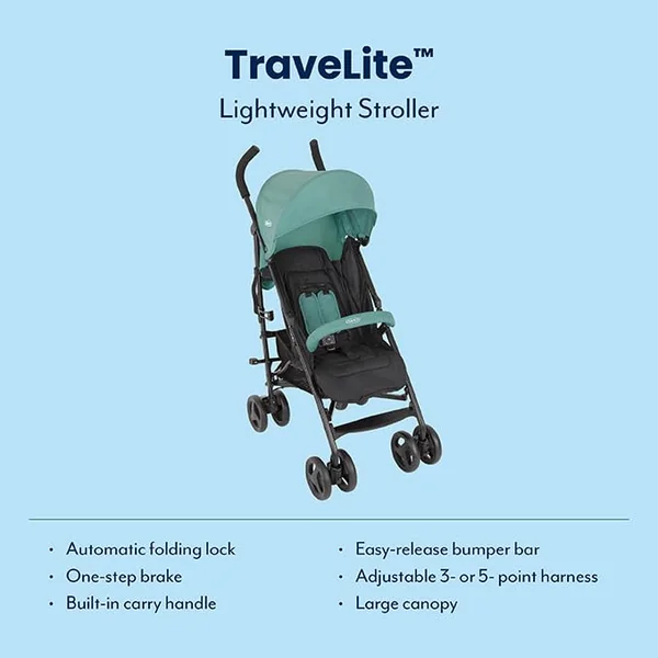 Graco TraveLite Compact Stroller/Pushchair - Suitable from birth to approx. 3 years (15kg). Lightweight at only 7kg, Mint fashion