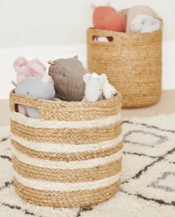 Great Little Trading Company Jute Storage Basket - Ivory