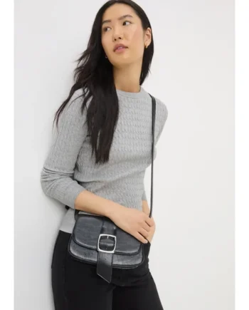 Grey Baby Cable Knit Jumper