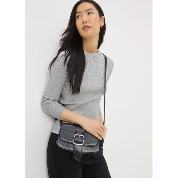 Grey Baby Cable Knit Jumper