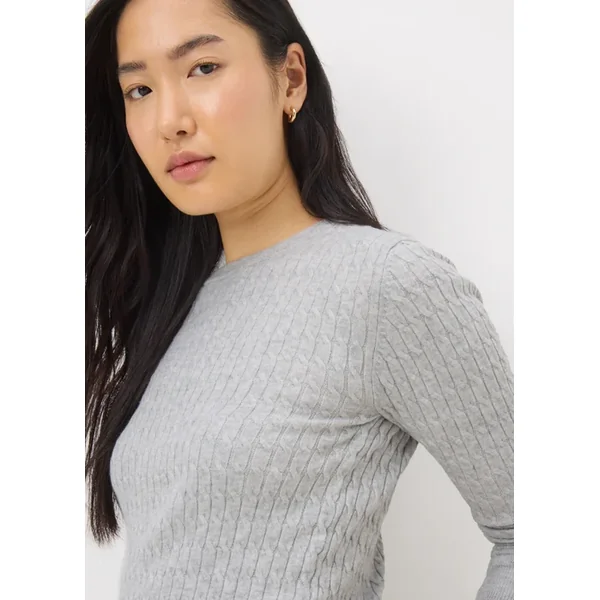 Grey Baby Cable Knit Jumper