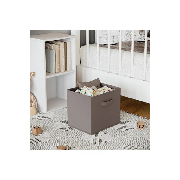 Grey - Collapsible Non-Woven Storage Box - M