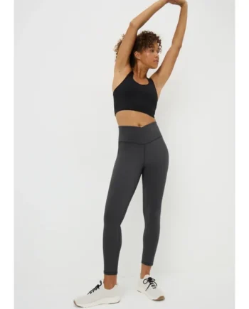 Grey Wrap Waist Leggings