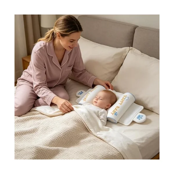 Générique Children's Pillow, Breathable Ergonomic Portable Neck Support Pillow for Sleep, for Outdoor, Summer, Home, Bedroom, Nursery, Daycare and Travel