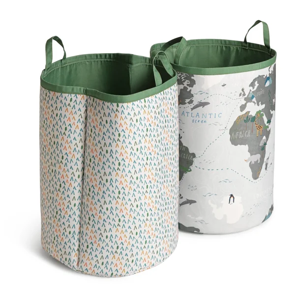 Habitat 124 Litre World Map and Geo Laundry Bag Set - Green