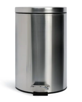 Habitat 12 Litre Round Pedal Bin - Silver