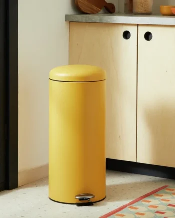 Habitat 30 Litre Domed Pedal Bin - Mustard