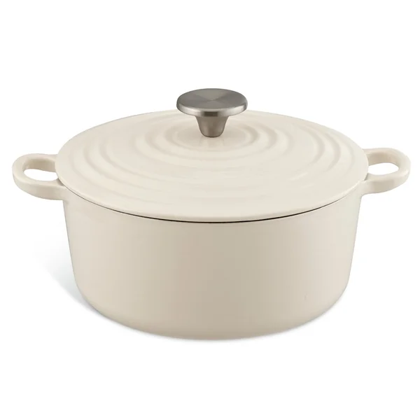Habitat 3.3 Litre Cast Iron Casserole Dish - Cream