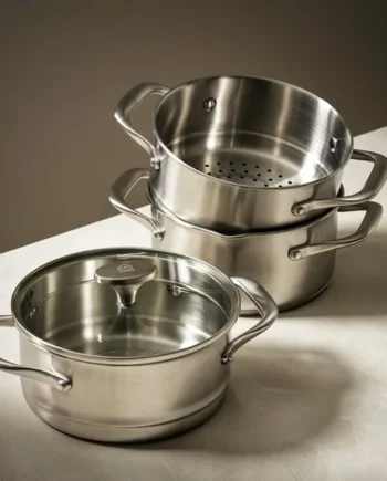 Habitat 3 Tier Brushed Stainless Steel Steamer