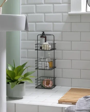 Habitat 3 Tier Wire Mesh Storage Caddy - Black