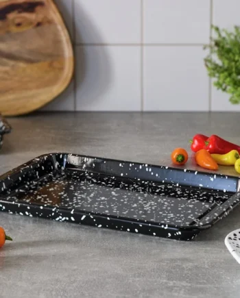 Habitat 42cm Enamel Oven Tray - Black