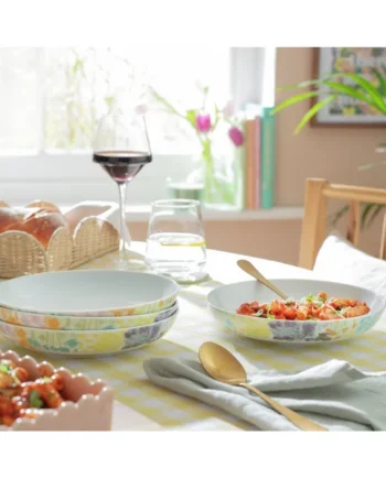 Habitat 4 Piece Porcelain Pasta Bowl - Multicoloured