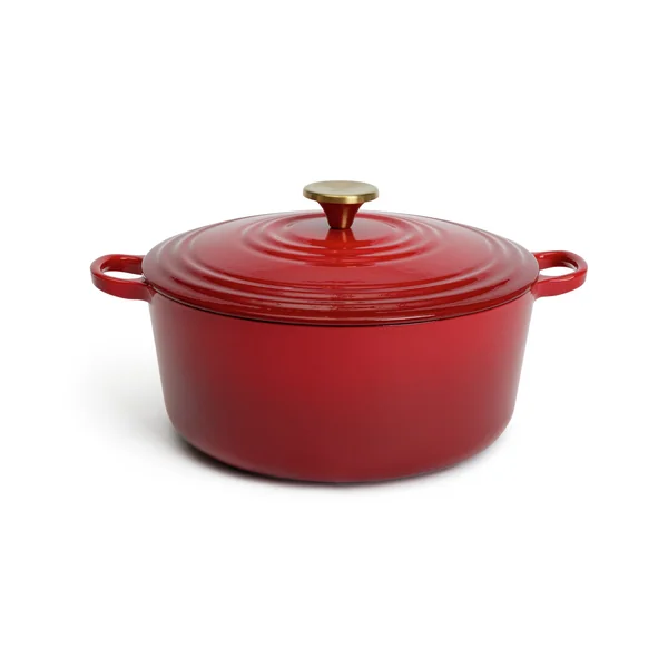 Habitat 5.3 Litre Cast Iron Casserole Dish - Red