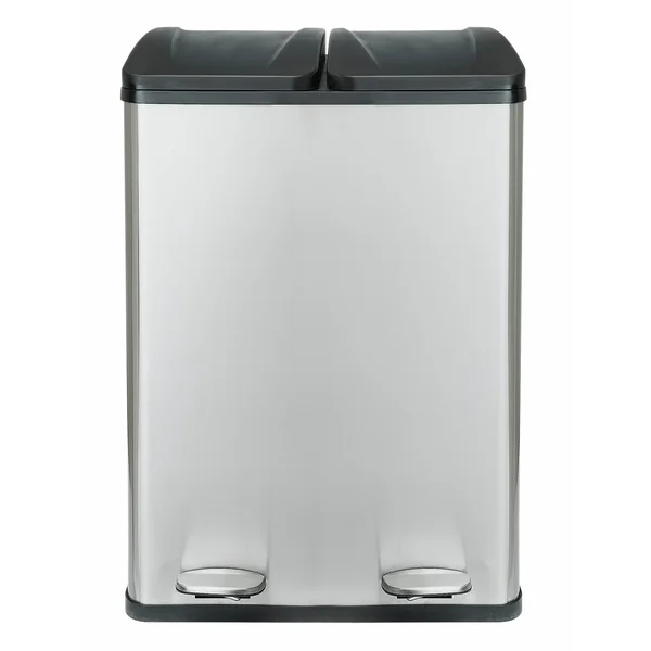 Habitat 55 Litre Twin Compartment Pedal Bin - Steel