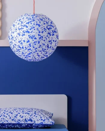 Habitat 60 Blue Patterned Paper Easy Fit Lampshade -50cm