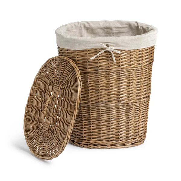 Habitat 60 Litre Oval Willow Linen Basket - Natural