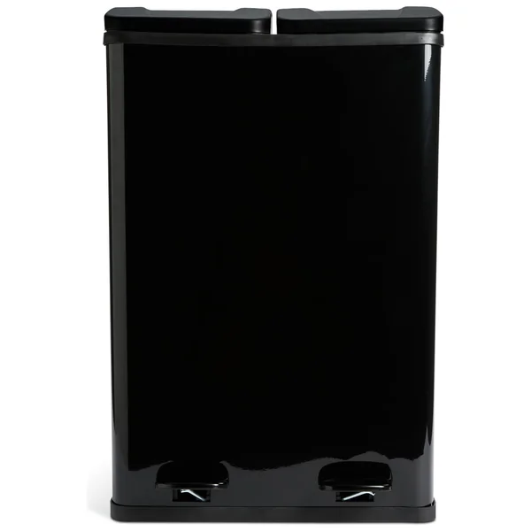 Habitat 60 Litre Twin Compartment Pedal Bin - Black