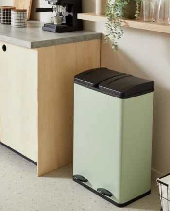 Habitat 60 Litre Twin Compartment Pedal Bin - Sage