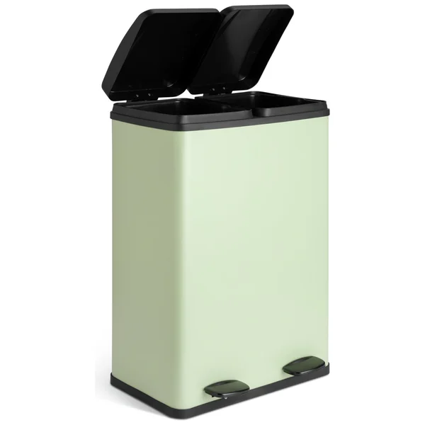 Habitat 60 Litre Twin Compartment Pedal Bin - Sage